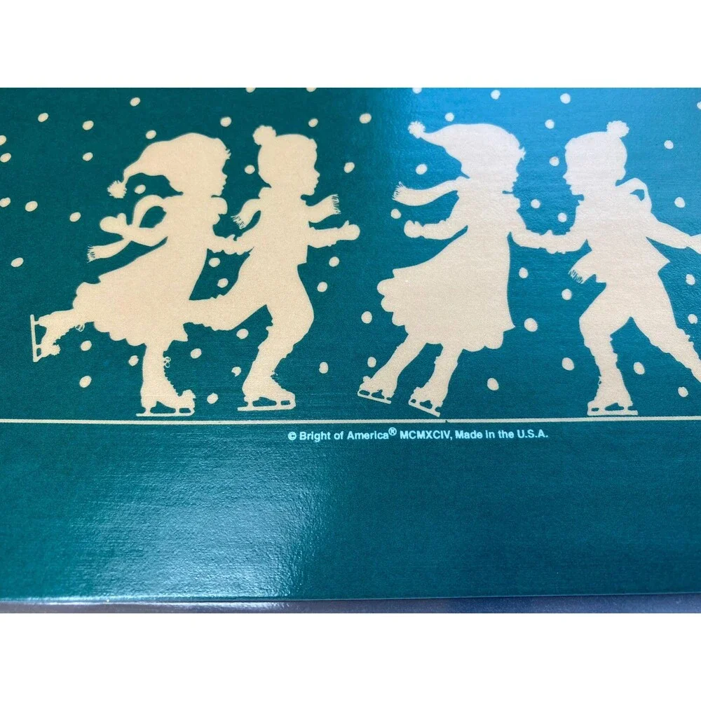 Vintage Holly Hobby Christmas Placemats Made USA Coated Colorful Holiday